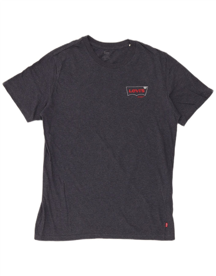Koszulka męska Levi's Top, średnia, granatowa, bawełniana w cętki