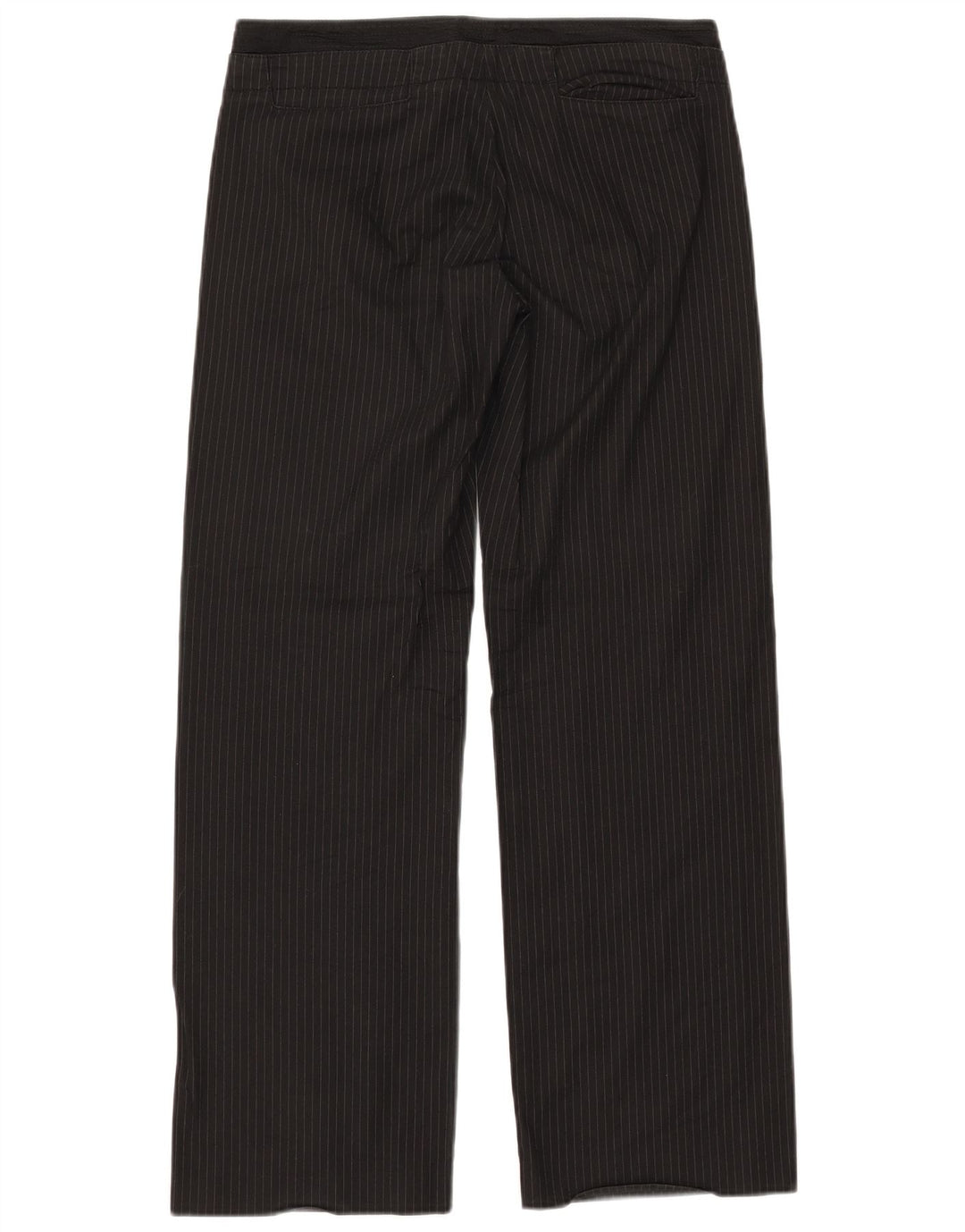 Spodnie damskie ARMANI Straight Chino W32 L30 Czarne bawełniane w prążki