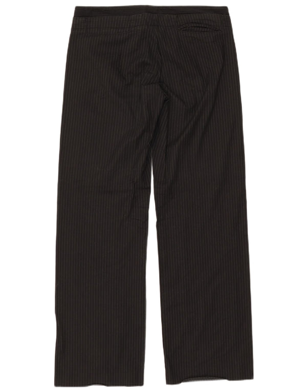 Spodnie damskie ARMANI Straight Chino W32 L30 Czarne bawełniane w prążki