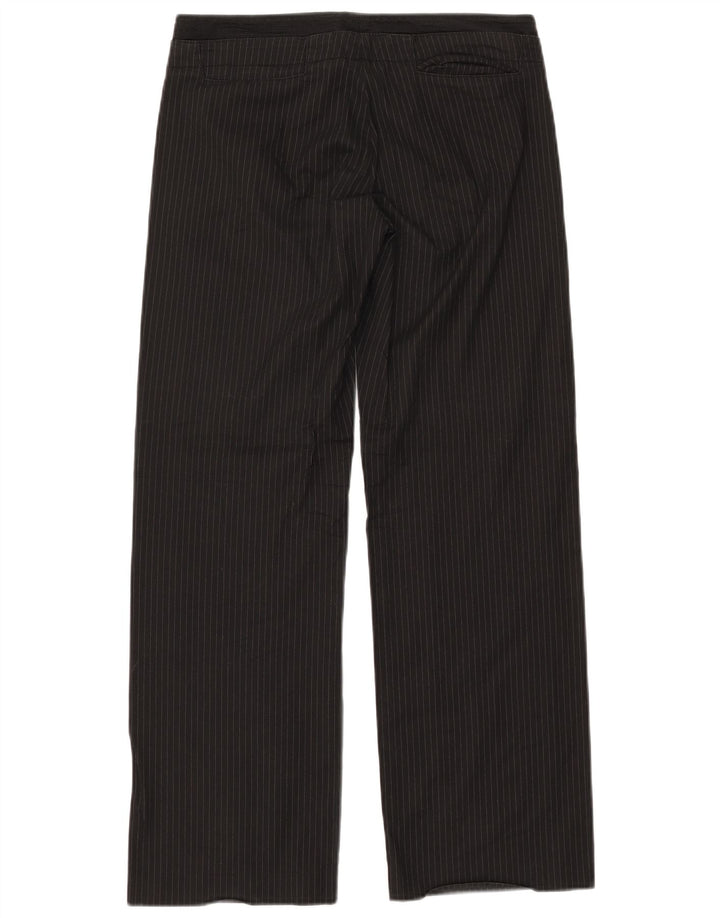 Spodnie damskie ARMANI Straight Chino W32 L30 Czarne bawełniane w prążki