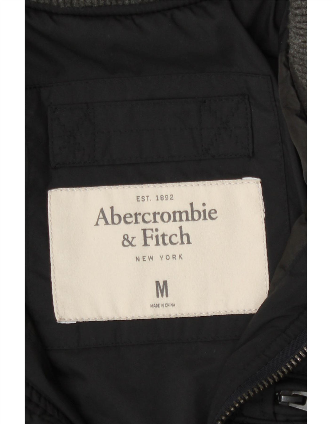 Męska pikowana kurtka Abercrombie & Fitch UK 38, średni czarny poliester