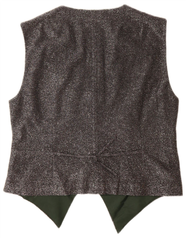 Kamizelka damska VINTAGE UK 12 Średnioszara nakrapiana