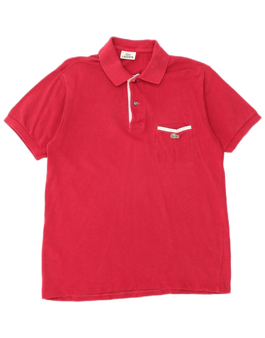 Męska koszulka polo LACOSTE, rozmiar 3, mała, różowa, bawełniana