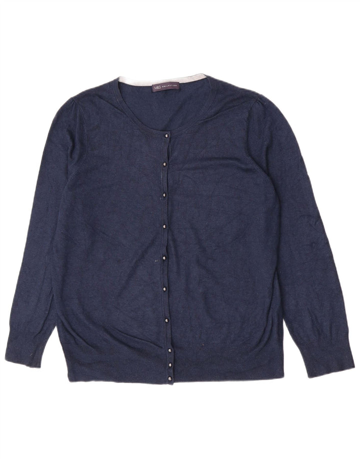 Sweter damski Marks & Spencer UK 16, duży, granatowy