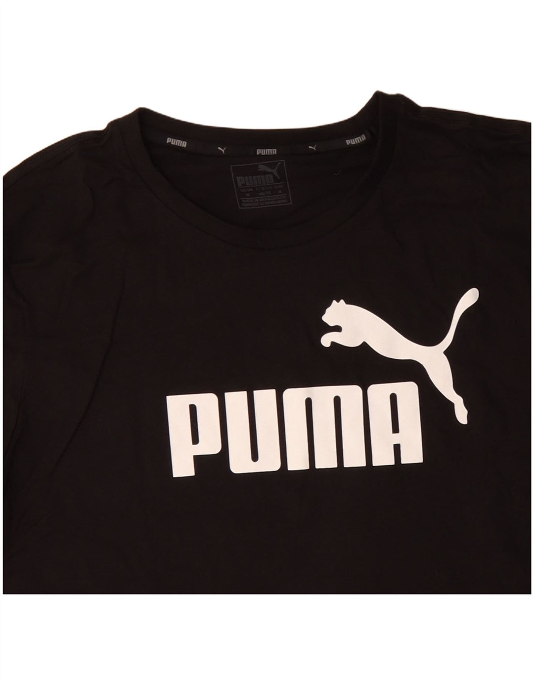Męska koszulka z grafiką PUMA, średnia czarna bawełna