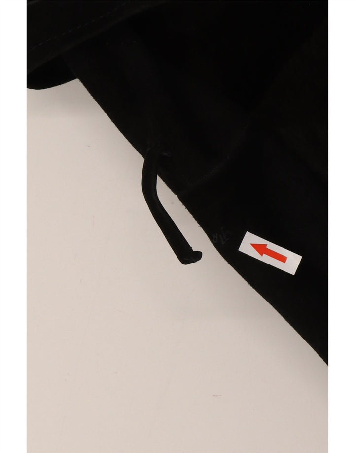 Vintage damska zamszowa kurtka ze sztucznego futra UK 12, średni brąz