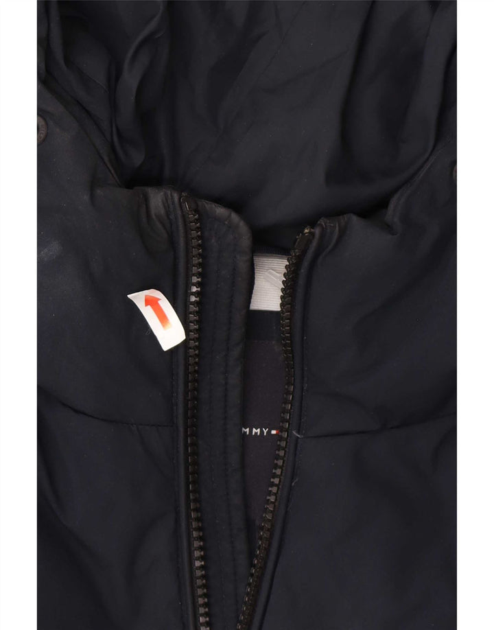Męska ocieplana kurtka z kapturem Tommy Hilfiger UK 38, średni granatowy poliester