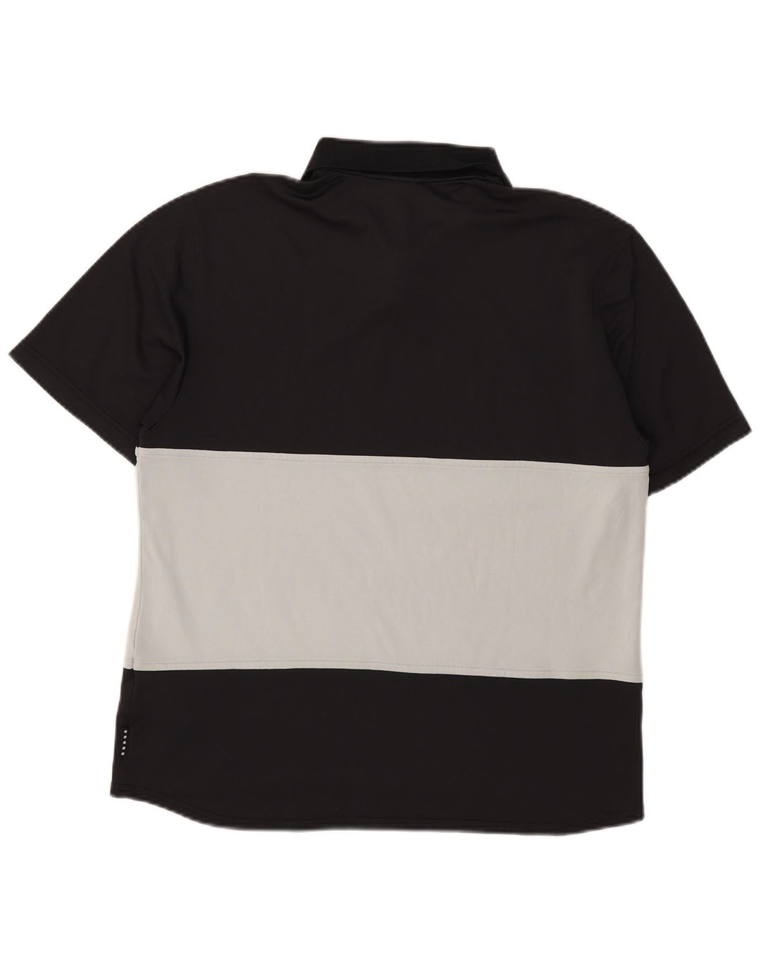 Męska koszulka polo Nike, mała, czarna, z blokami kolorów, poliester