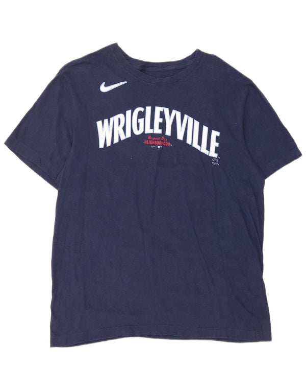 Męska koszulka z grafiką Nike Wrigleyville Top, średnia, granatowa bawełna