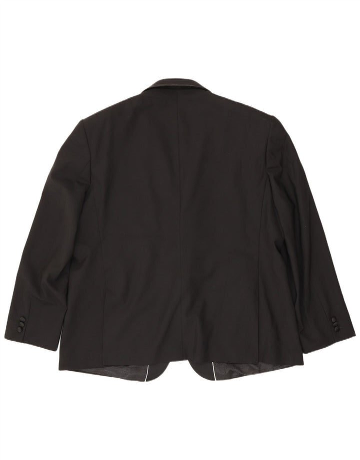 Męska marynarka zapinana na 1 guzik Pierre Cardin UK 52 6XL Czarny poliester