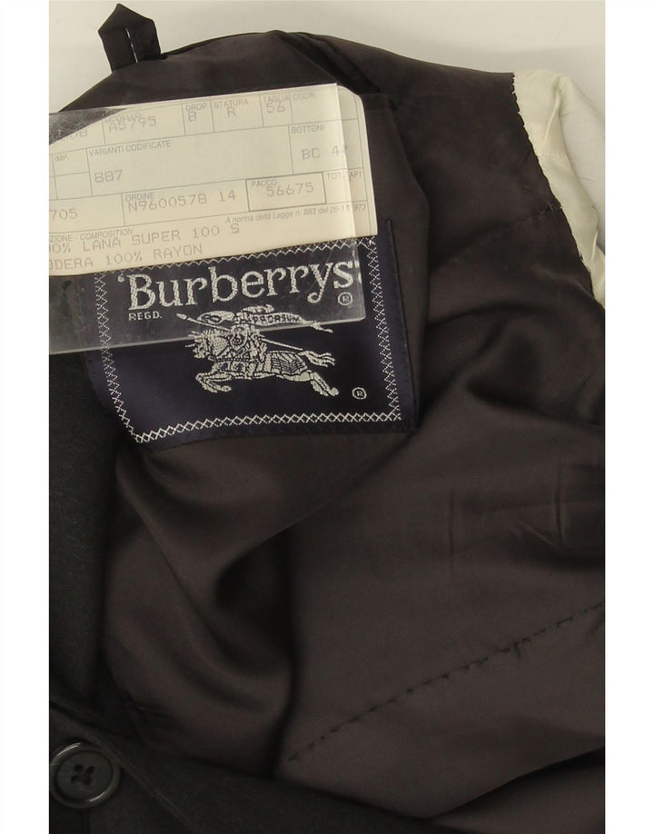 BURBERRYS Mens 3 Button Blazer Jacket IT 56 XL Grey Wool Vintage Burberrys and Second-Hand Burberrys from Messina Hembry 