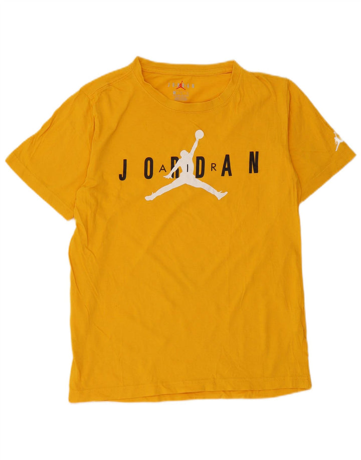 Chłopięcy T-shirt z grafiką JORDAN 13-14 lat XL, żółty, bawełniany