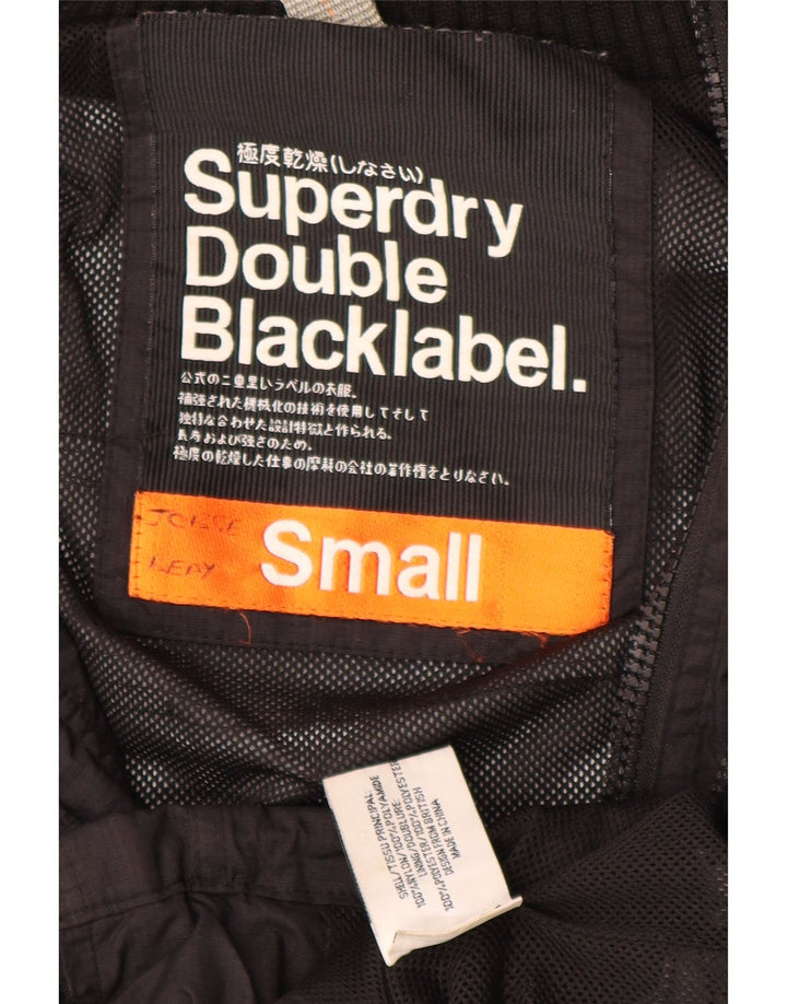 Męska kurtka przeciwdeszczowa Superdry Graphic UK 36 Small Black Nylon
