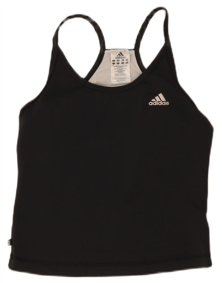 Damska kamizelka Adidas Crop Top UK 12 Średni Czarny Poliester