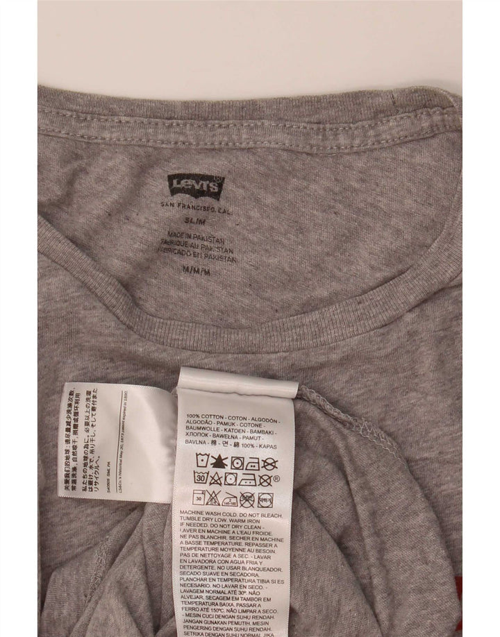 Wąska koszulka damska Levi's Top UK 12 Medium Grey Flecked