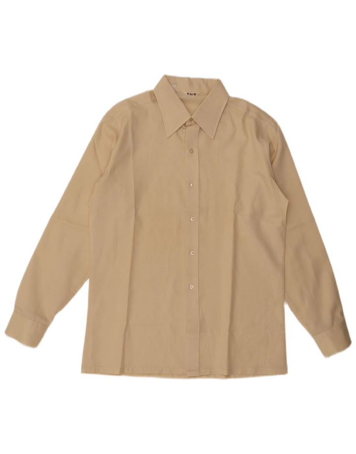 Koszula męska w stylu vintage, rozmiar 42 16 1/2, duża żółta