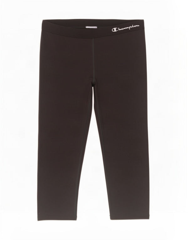 Damskie legginsy Champion Graphic Capri UK 14 Medium Black