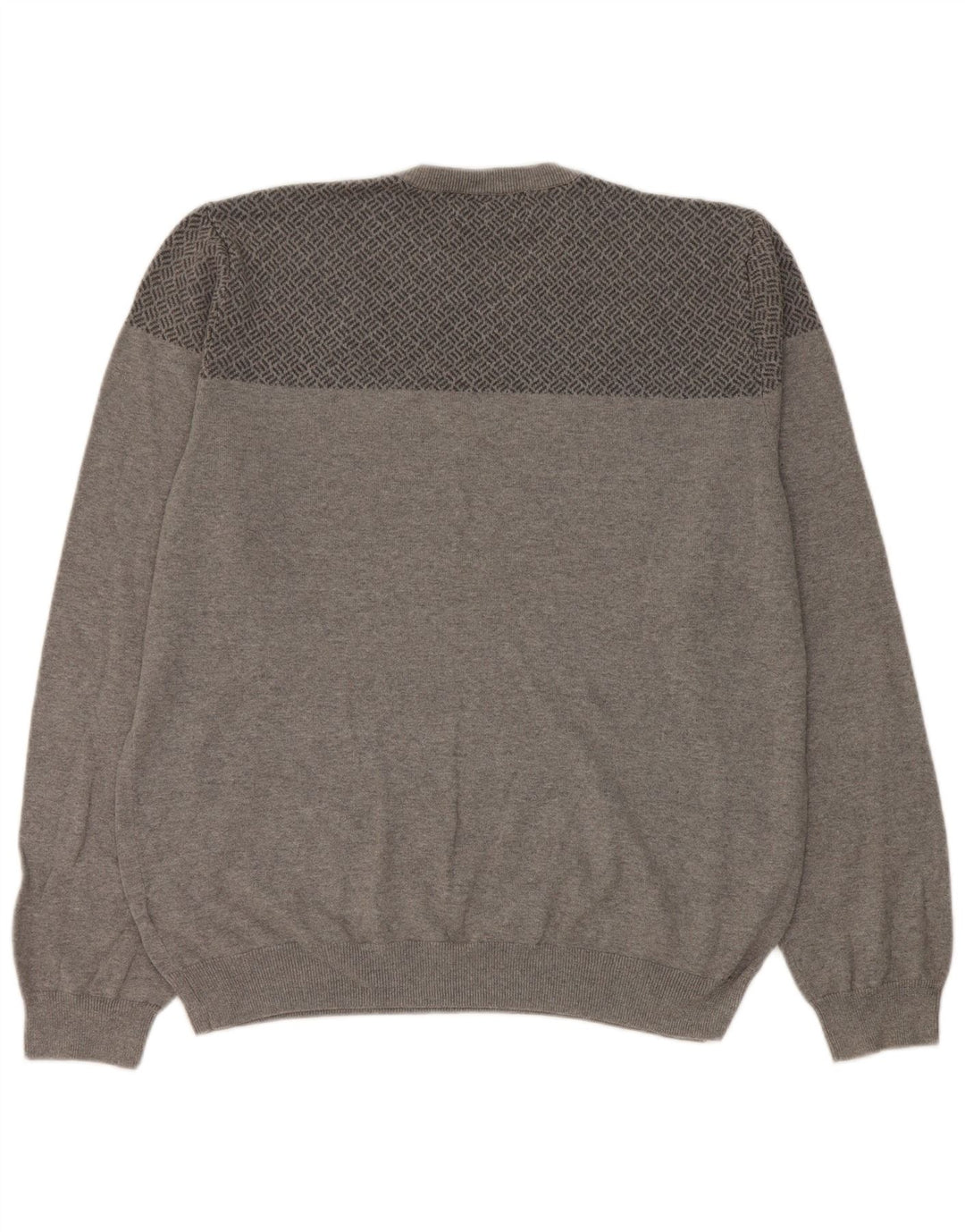 Marks & Spencer Męski sweter o dopasowanym kroju z okrągłym dekoltem XL, szary