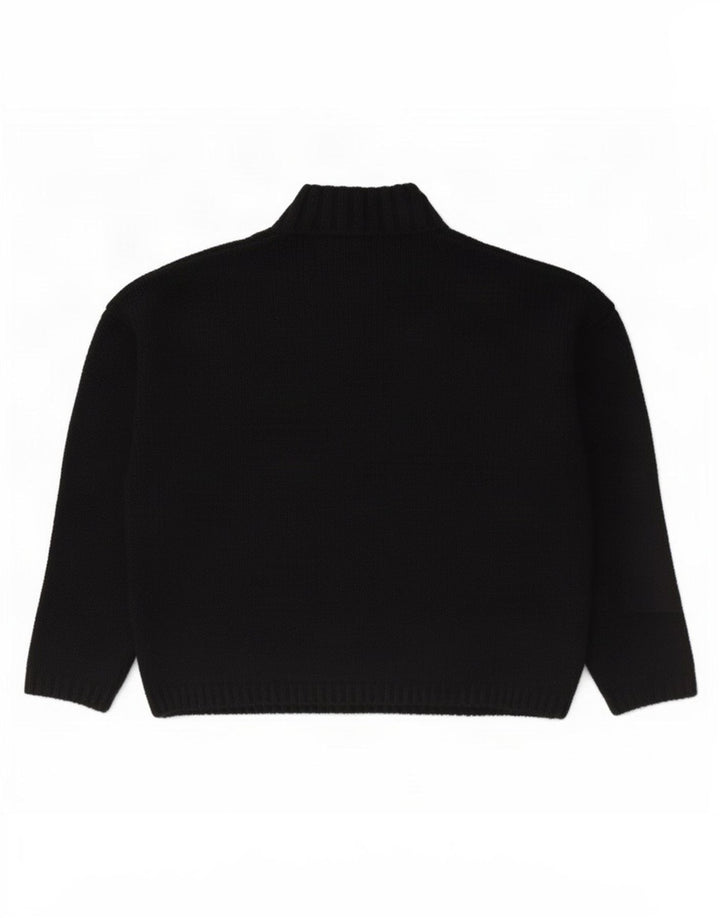 Sweter damski St. Bernard z golfem UK 14, duży, czarny, wełniany