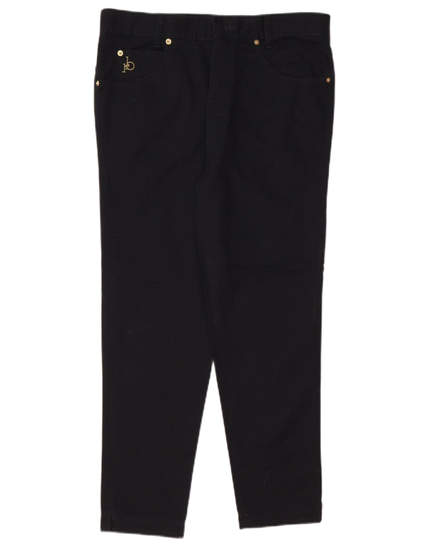 ROCCOBAROCCO Damskie jeansy o kroju slim IT 48 XL W34 L25 Czarna bawełna