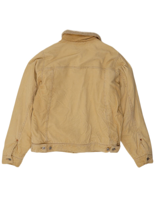 Męska kurtka sztruksowa Bench Sherpa UK 40, duża, beżowa, bawełniana