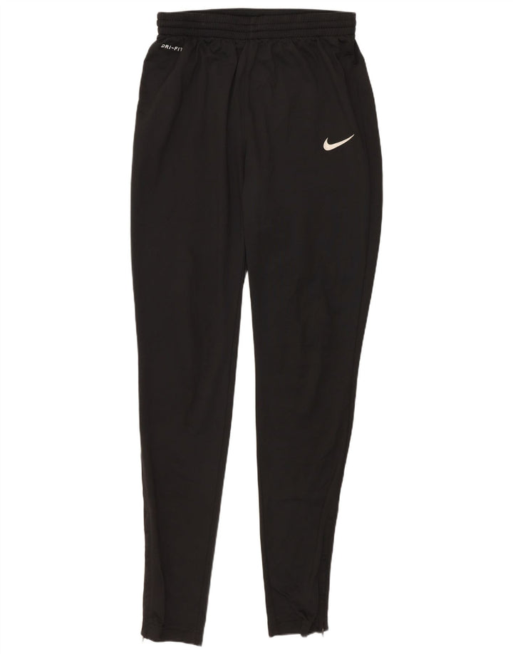 Męskie spodnie dresowe NIKE Dri Fit, małe, czarne, poliestrowe