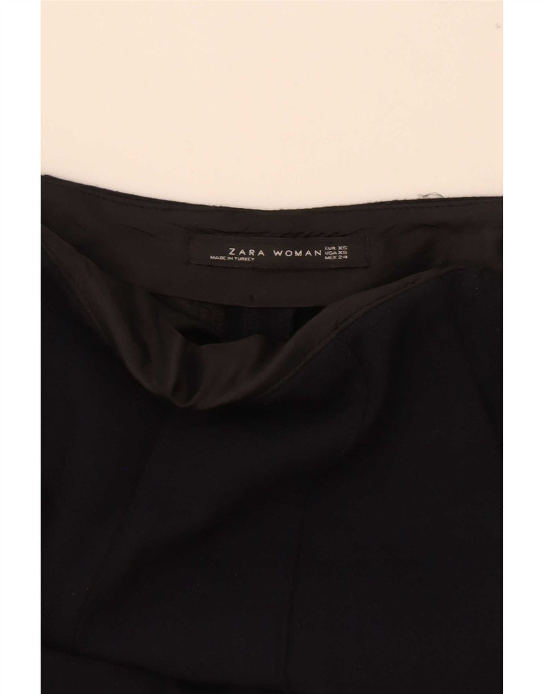 Damskie spodnie garniturowe Zara XS W25 L27 Czarny poliester