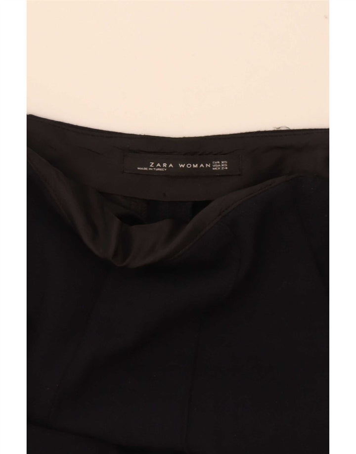 Damskie spodnie garniturowe Zara XS W25 L27 Czarny poliester