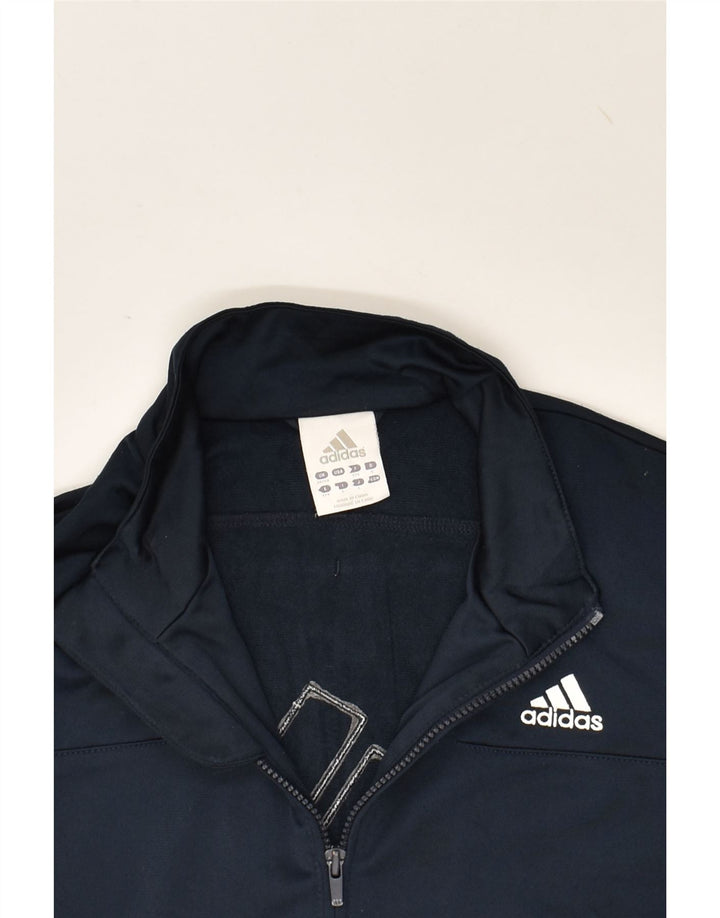 ADIDAS Mens Graphic Tracksuit Top Jacket Size 38/40 Medium Navy Blue | Vintage Adidas | Thrift | Second-Hand Adidas | Used Clothing | Messina Hembry 