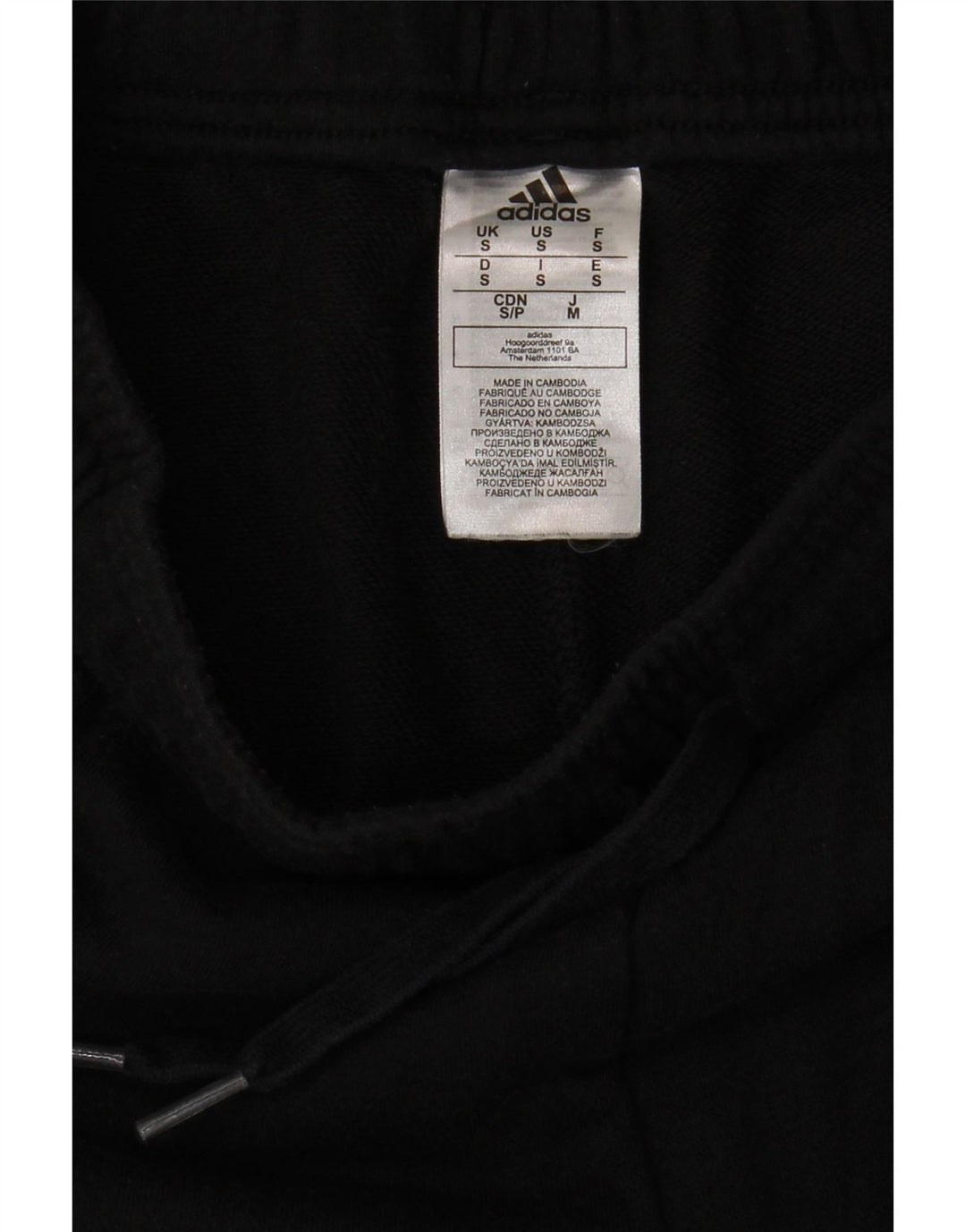 Męskie spodnie dresowe ADIDAS, małe, czarne, bawełniane