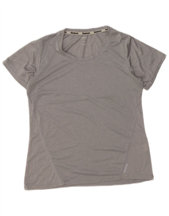 T-shirt damski REEBOK Top UK 16, duży, szary poliester