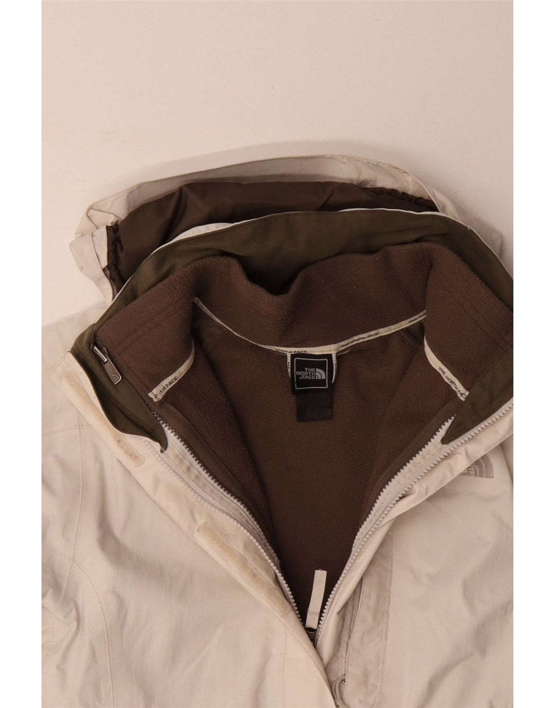 Damska kurtka wiatrówka The North Face UK 14, średnia, złamana biel, poliester