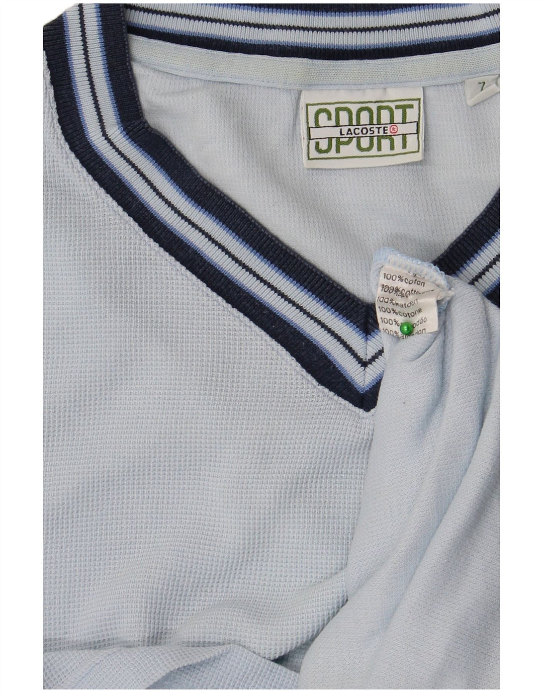 T-shirt męski LACOSTE, rozmiar 7 2XL, niebieska bawełna