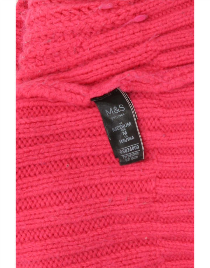 Marks & Spencer Damski sweter z golfem, UK 12, średni róż