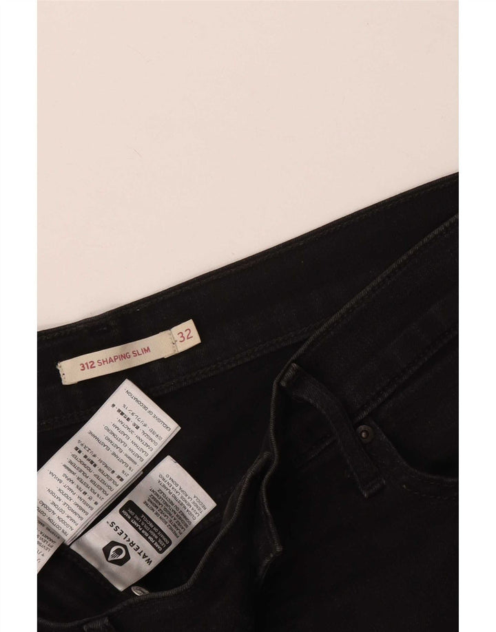 Damskie jeansy Levi's 312 Shaping W32 L30 Czarna bawełna