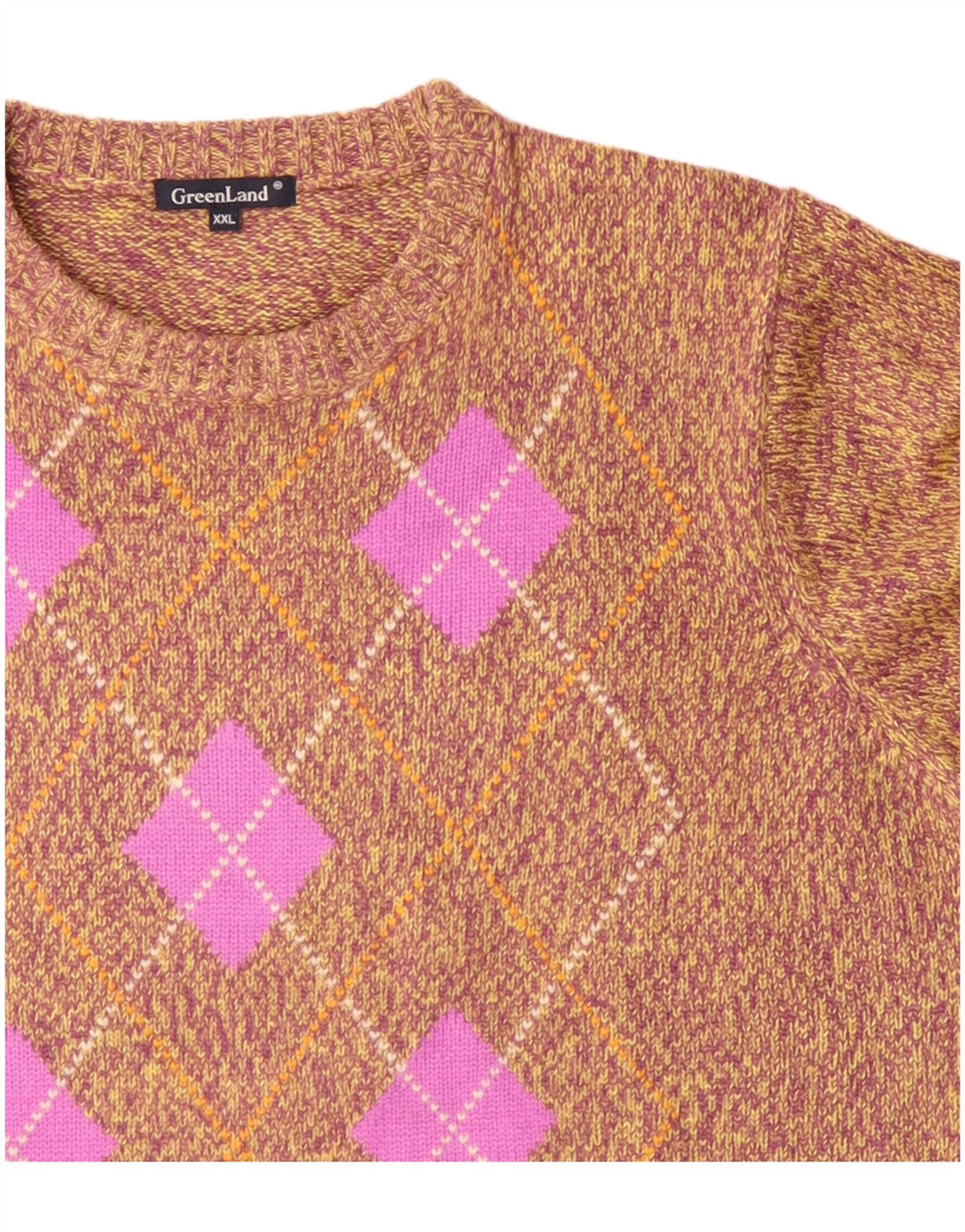 GREENLANDIA Damskie UK 20 2XL Wielobarwny Argyle/Diamentowy Akryl