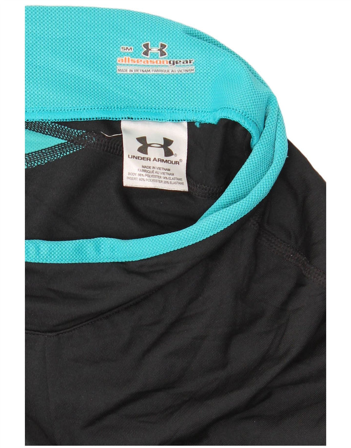 Damskie spodnie dresowe Under Armour Capri UK 10, małe, czarne, poliestrowe