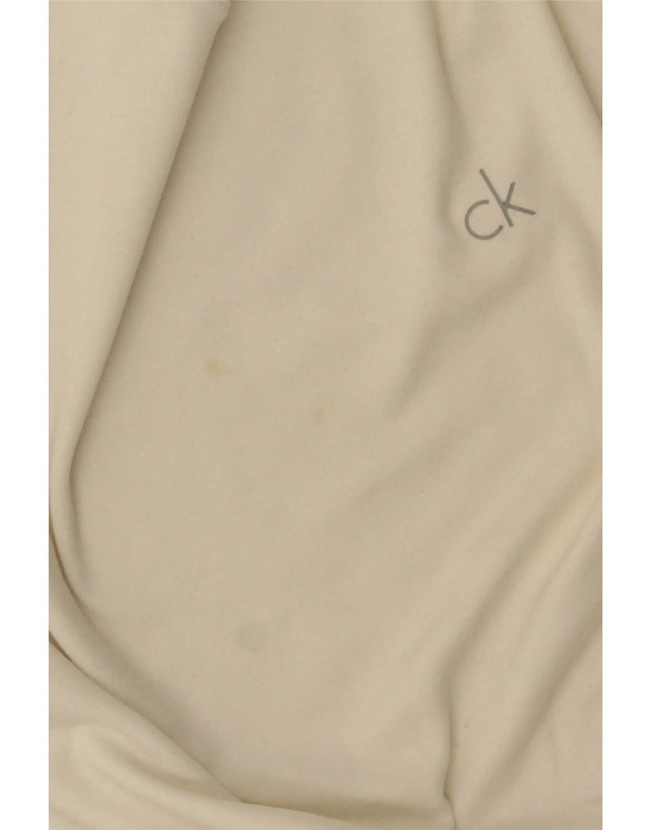 Męski top z długim rękawem Calvin Klein Jeans, średni kolor biały