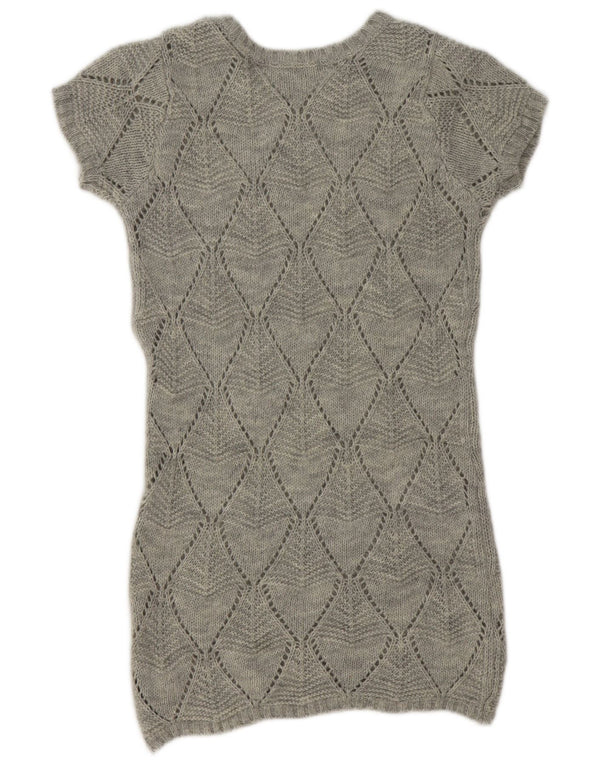 Marks & Spencer Damska sukienka sweterkowa UK 12 Średni szary Argyle/Diament