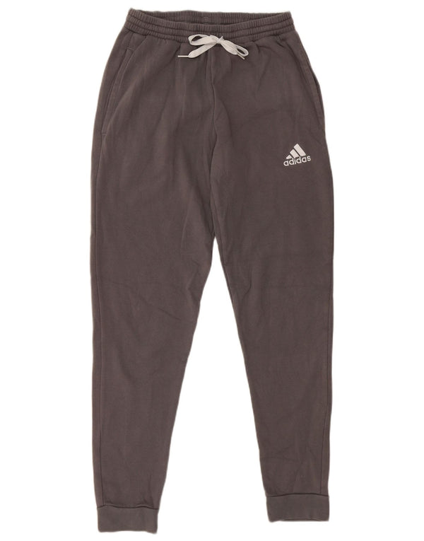 ADIDAS Mens Tracksuit Trousers Joggers Small  Grey Cotton