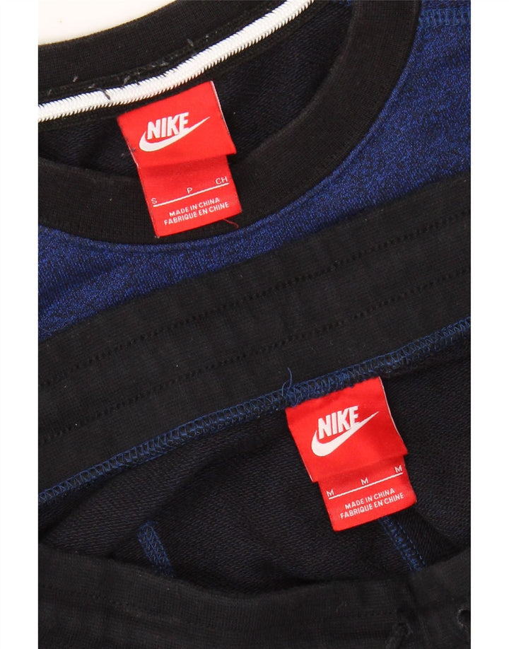 Męski pełny dres NIKE, mały, granatowy, bawełniany z blokami kolorów
