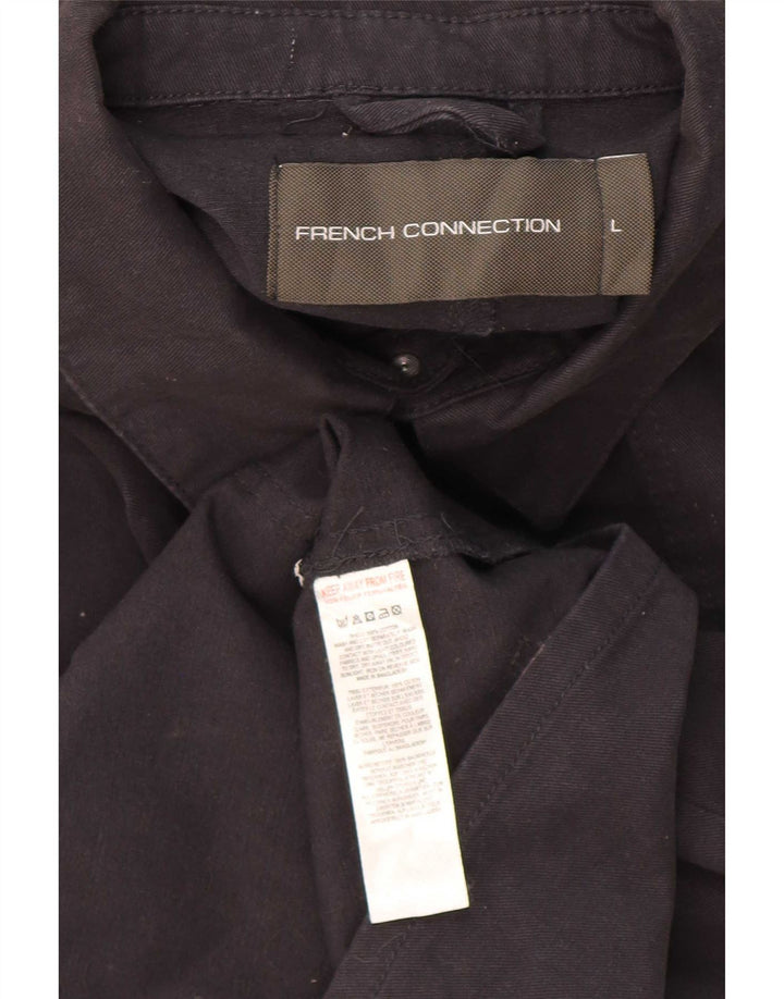 Męska kurtka użytkowa French Connection UK 40, duża, czarna, bawełniana