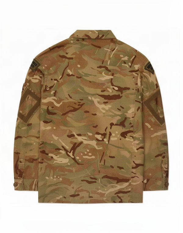 Męska kurtka wojskowa vintage UK 36 w małym kamuflażu khaki