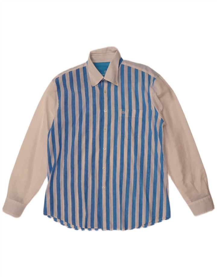 Koszula męska Caporiccio XL, lniana w niebieskie paski