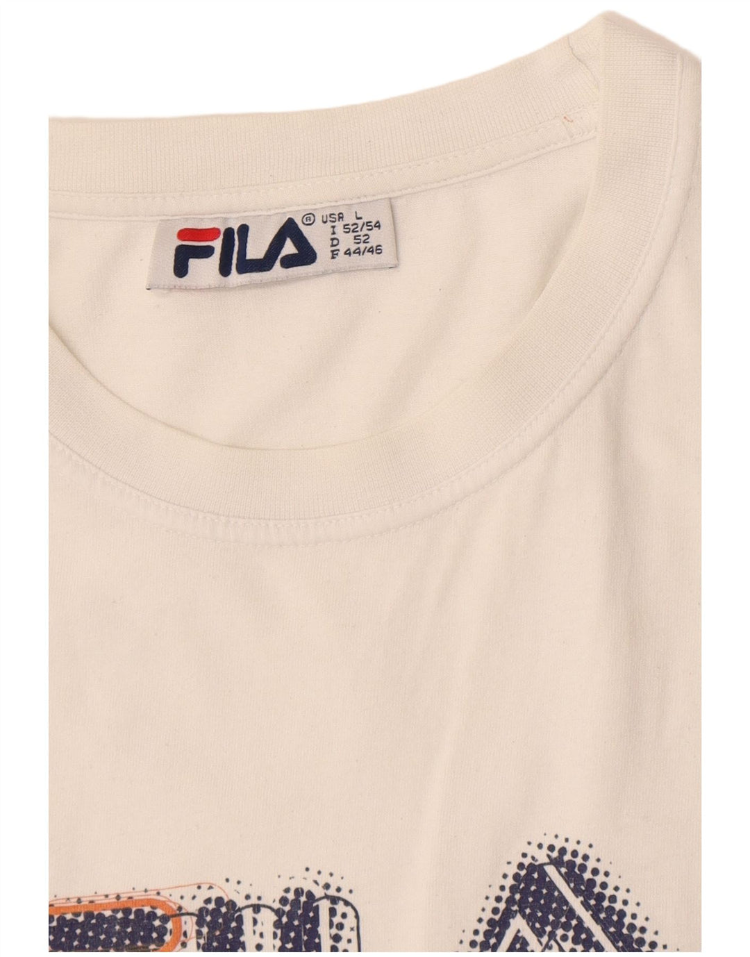 Męski T-shirt z grafiką Fila, duży, biały
