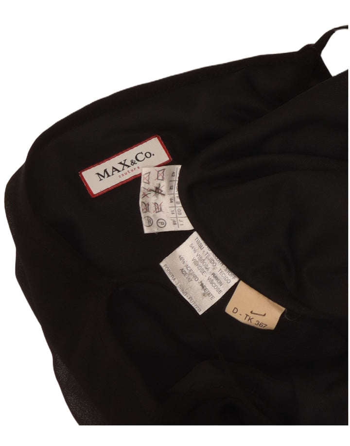 Damska sukienka Maxi Slip UK 14, średnia czarna wiskoza