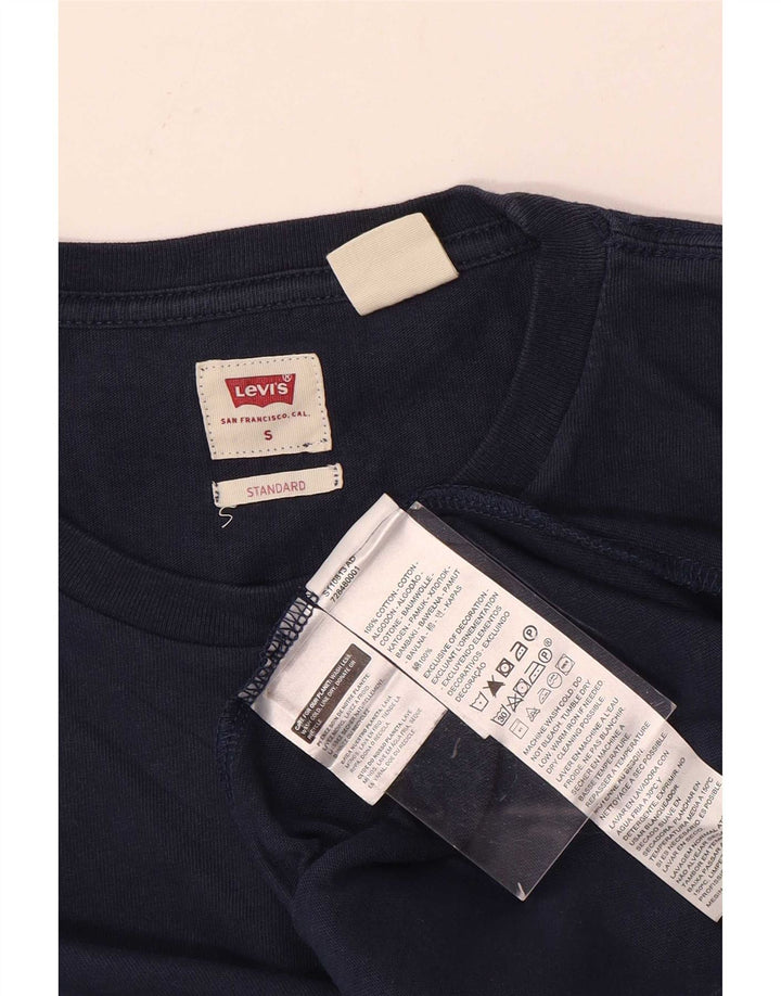 Męski top Levi's o standardowym kroju, z długim rękawem, mały, granatowy, bawełniany