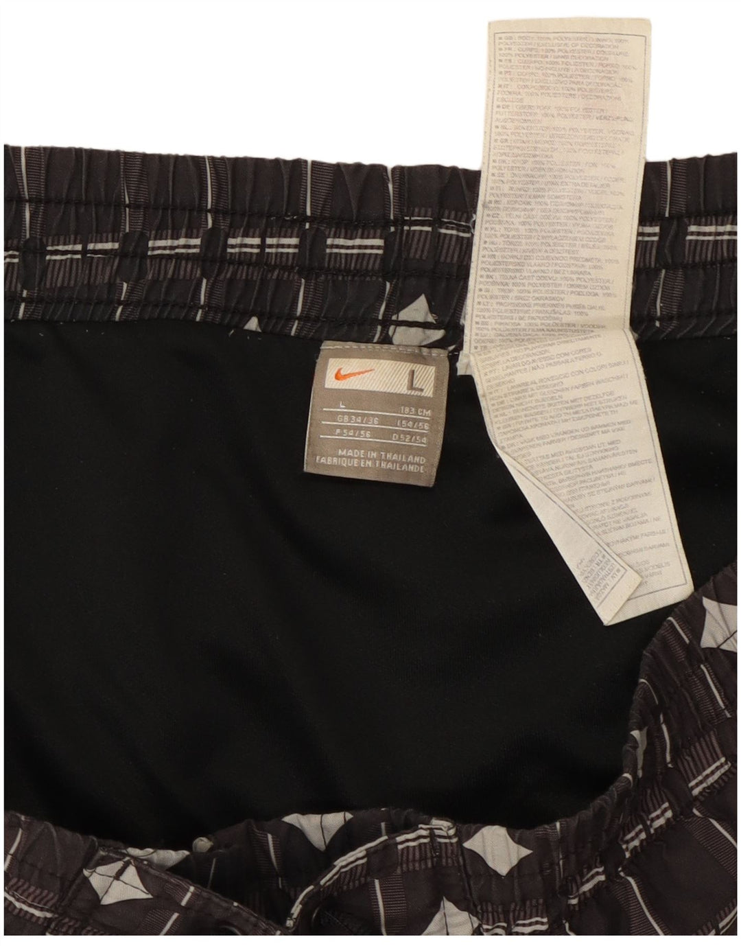 Męskie spodenki kąpielowe Nike, duże, brązowe, geometryczne, z poliestru