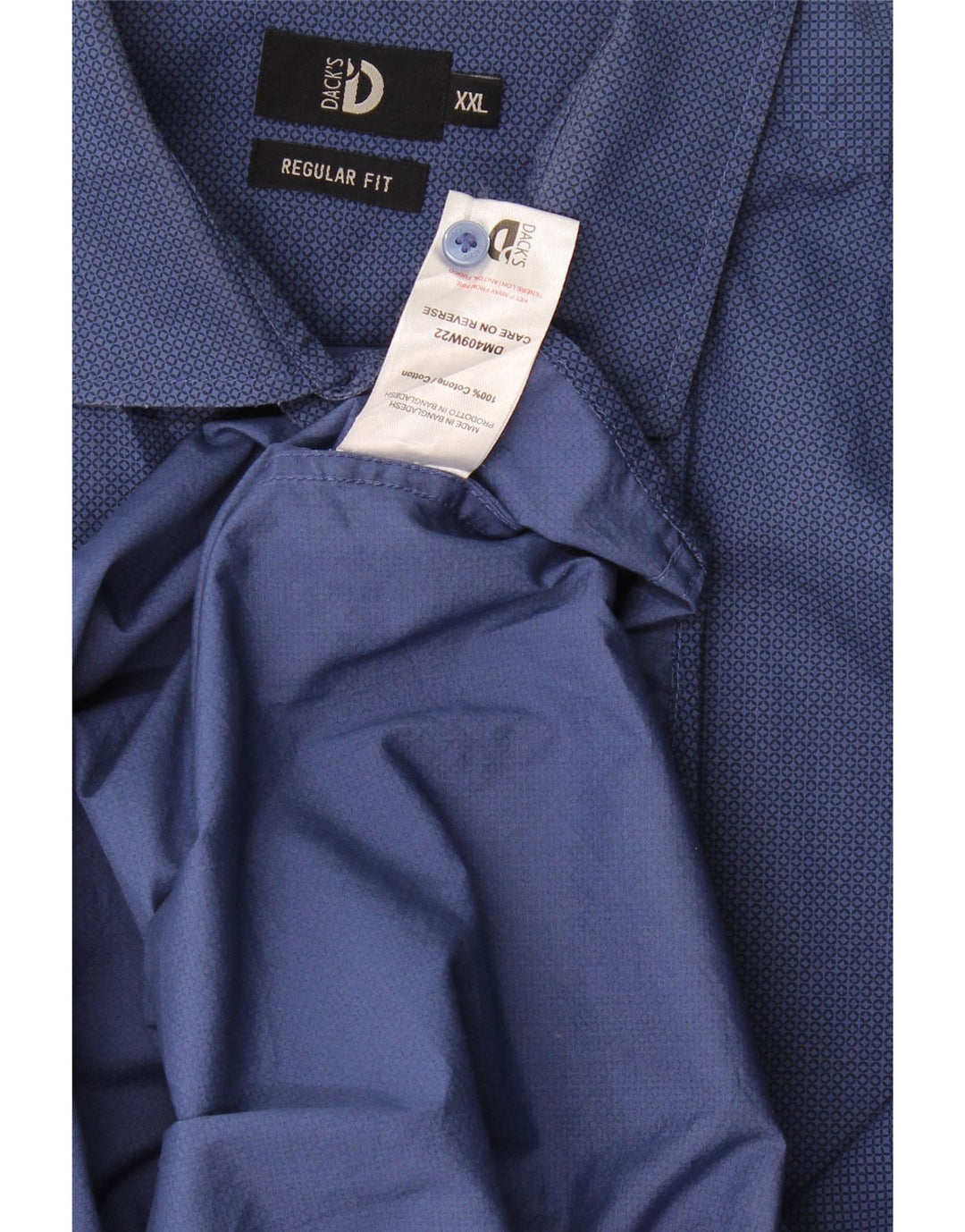 Koszula męska o regularnym kroju Dack's 2XL, granatowa, geometryczna, bawełniana