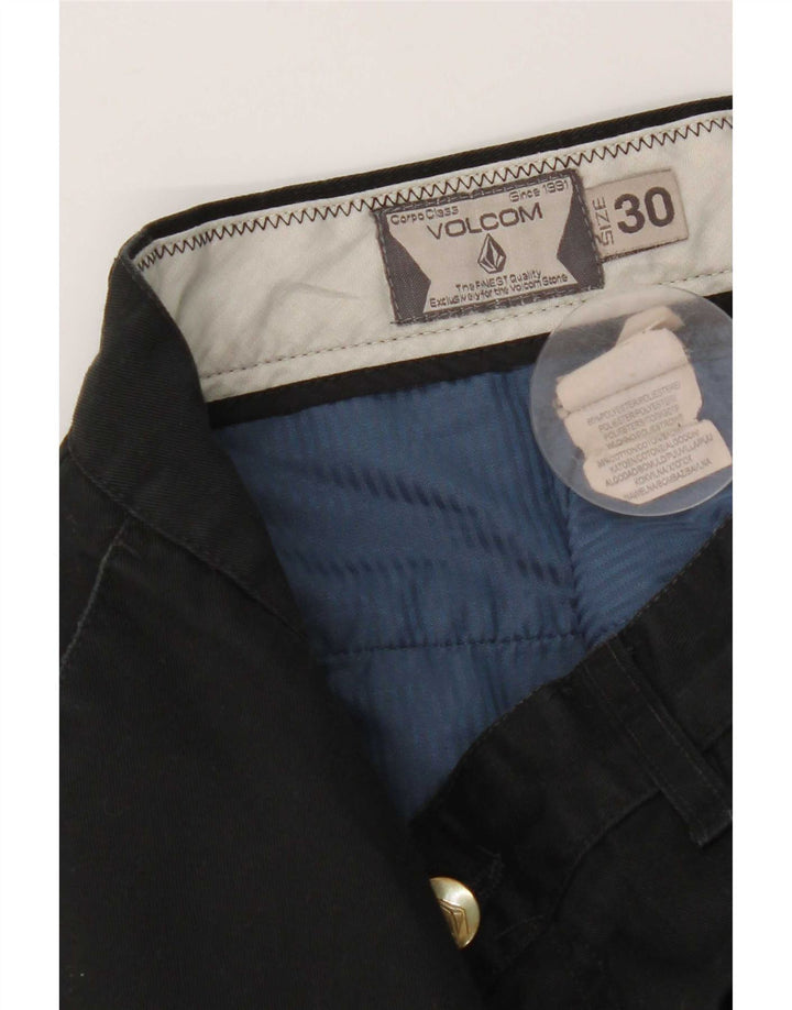 Męskie proste spodnie chino Volcom W30 L31 czarny poliester